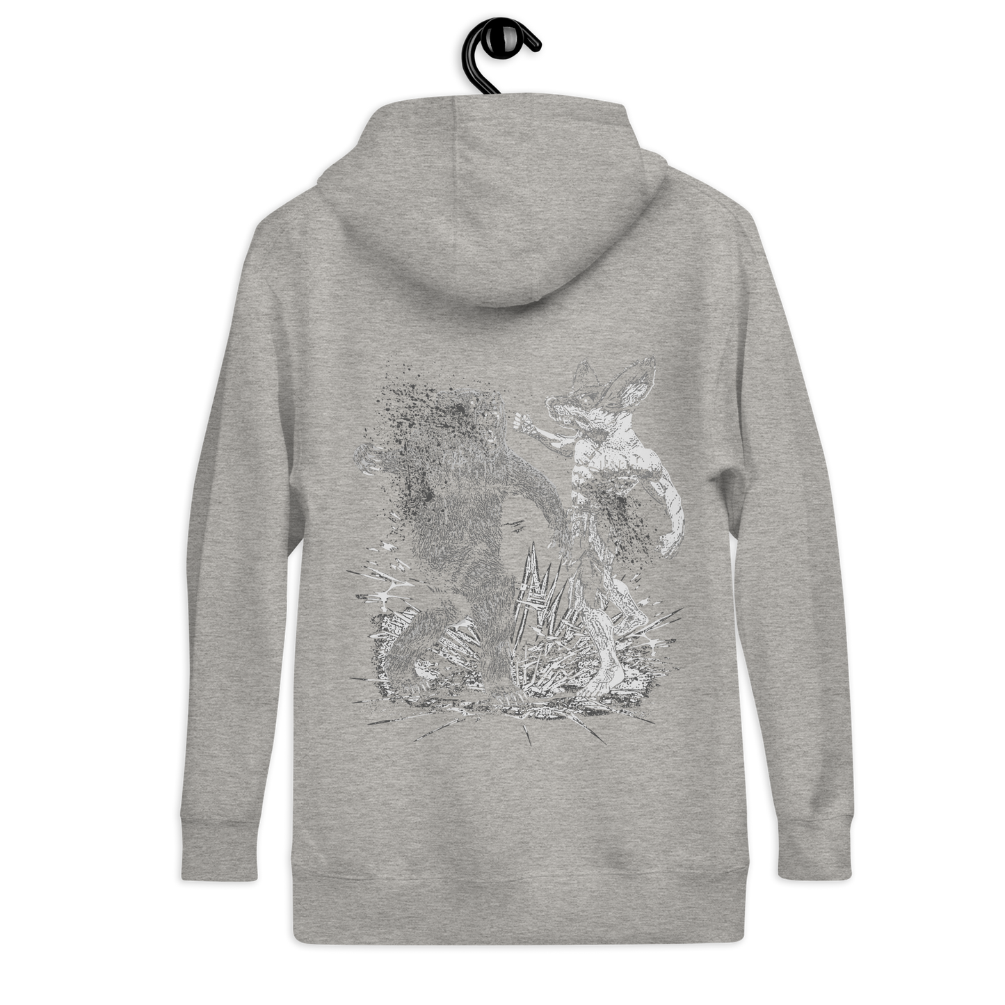 Bear Fighter Unisex Hoodie (Back Print)