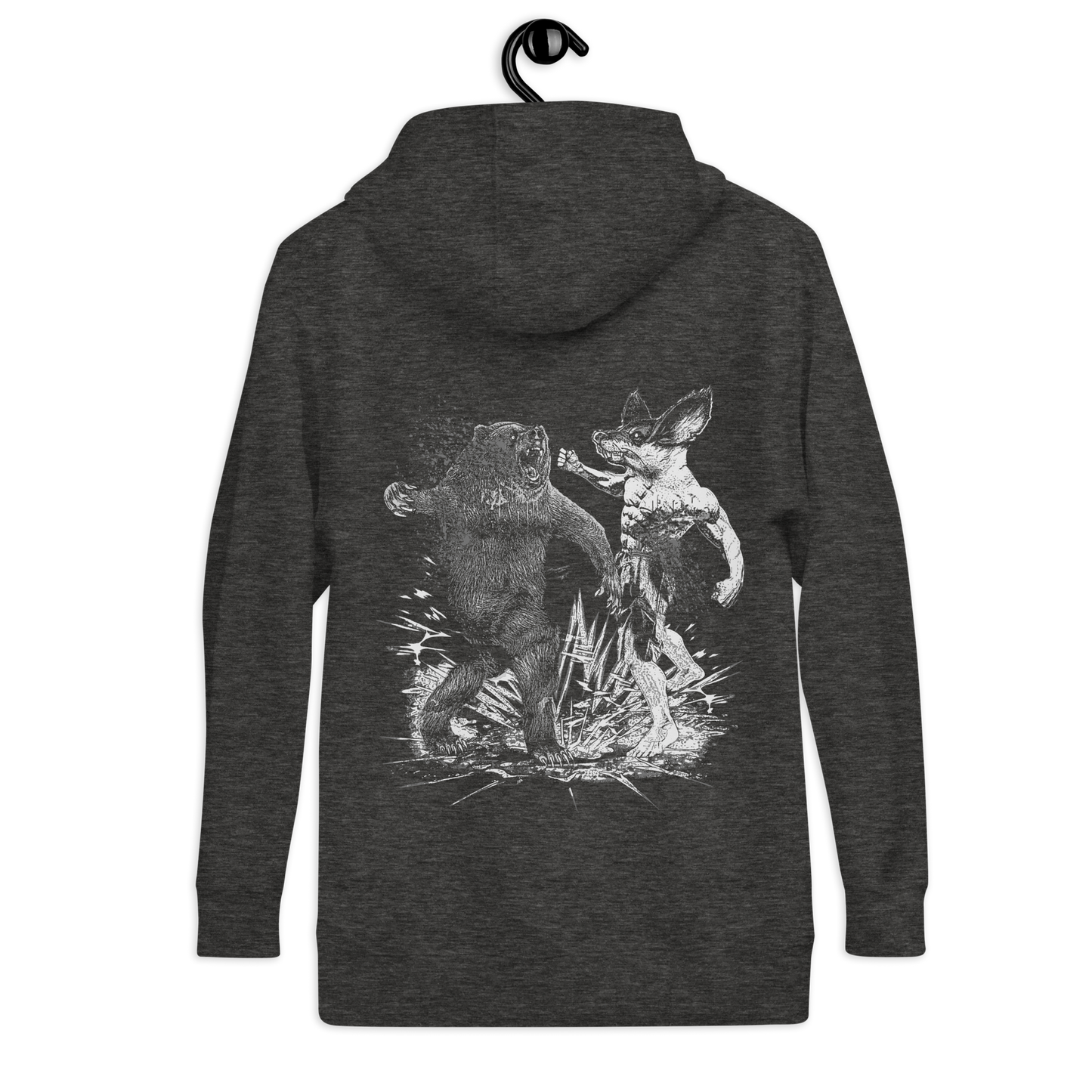 Bear Fighter Unisex Hoodie (Back Print)