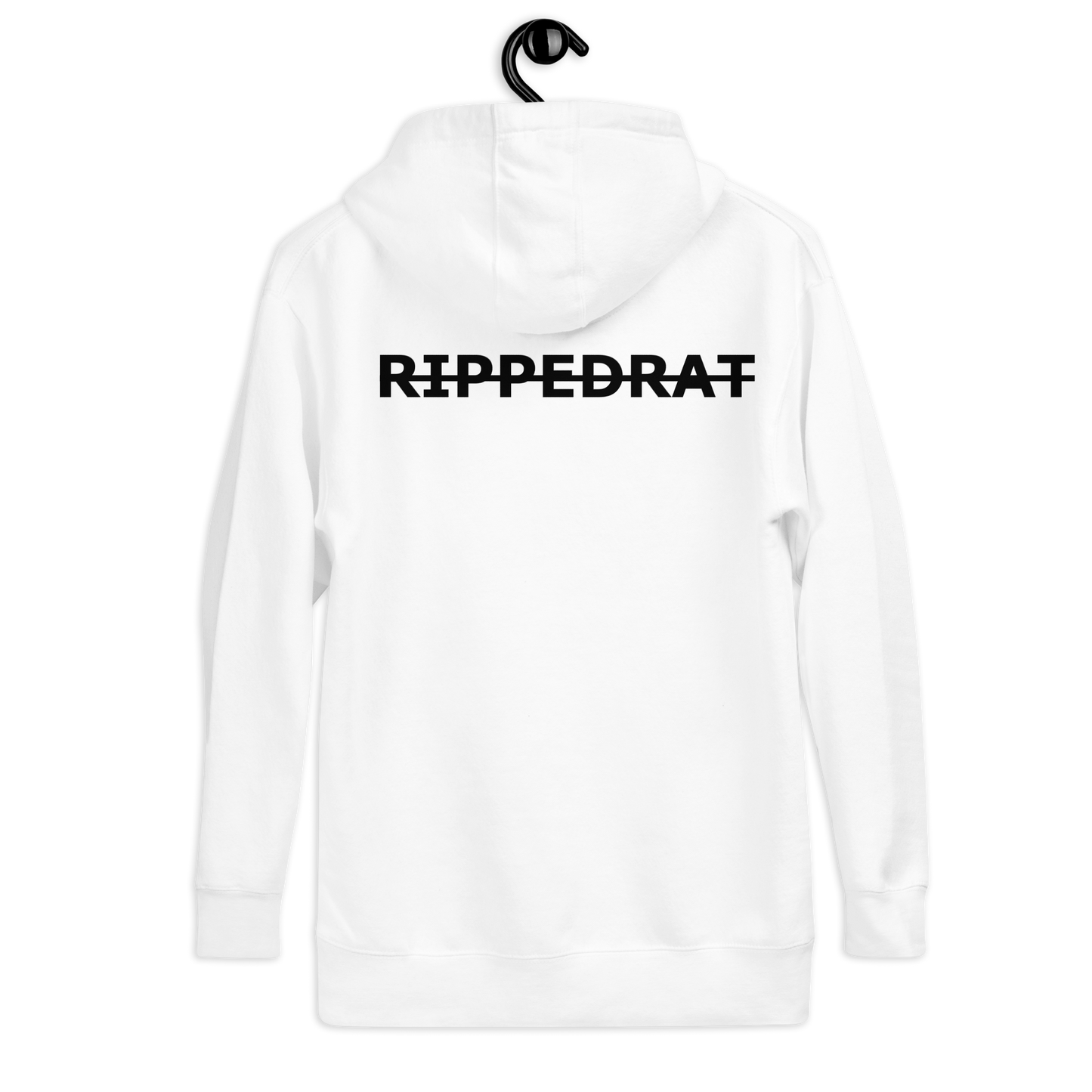 RippedRat Strike Through Unisex Hoodie (Back Print)