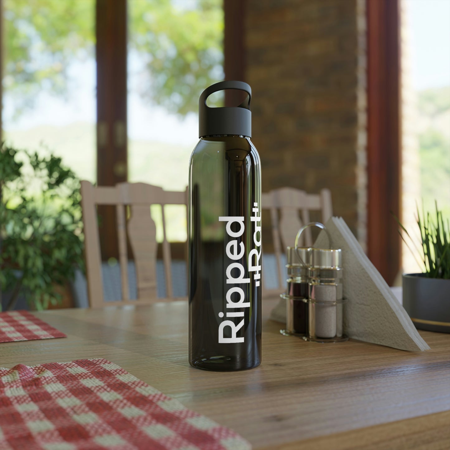 RippedRat Water Bottle (White Print)